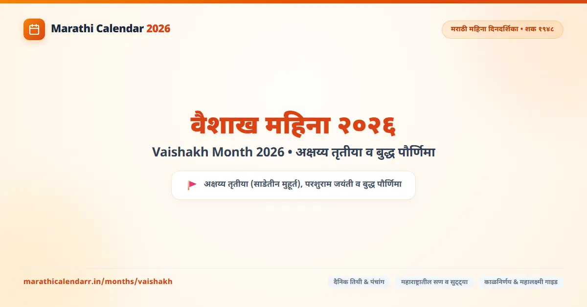 Vaishakh Month 2026